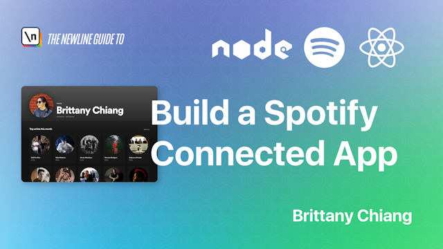 Build a Spotify Connected App Newline course marketing card