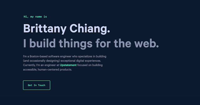 brittanychiang.com version 4 hero section